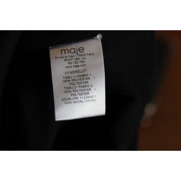 Desigual Estonia Coat Colorful Lettering Sleeves Wool Black Large - Picture 10 of 15